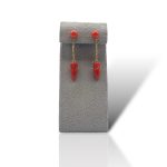 Splendidi orecchini Corallo Sciacca in oro giallo 750, un capolavoro di gioielli made in italy, perfetti per un'eleganza senza tempo.