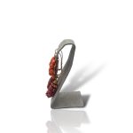 Splendidi orecchini Corallo Sciacca in oro con radice di rubino, gioielli made in italy di Patricia Oro Creations, un'eccellenza dell'alta gioielleria. (Vista 2)