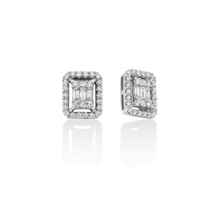 Splendidi Orecchini Miluna in oro bianco 750 con diamanti scintillanti: un'eccellenza di gioielli diamanti per un'eleganza senza tempo.