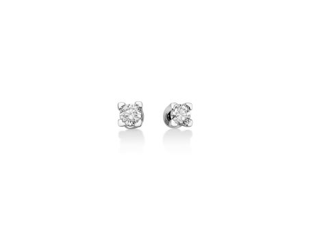 Orecchini Miluna Punto Luce Cuore Diamanti in Oro 750