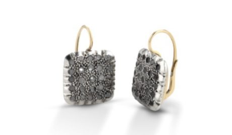 Orecchini Stile Antico in Oro 375 e Diamanti Taglio Rose Coronè