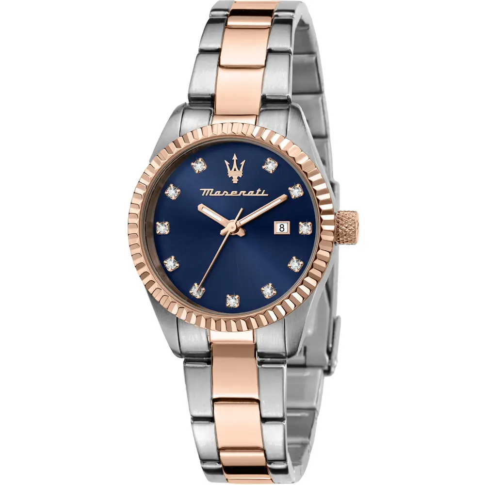 Scopri l'eleganza senza tempo dell'Orologio Femminile Maserati Competizione, un gioiello di lusso che incarna la raffinatezza e lo stile italiano. Perfetto per chi cerca un accessorio prezioso e di alta qualità.