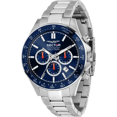 Orologio Sector 230 Cronografo Acciaio Uomo 43mm