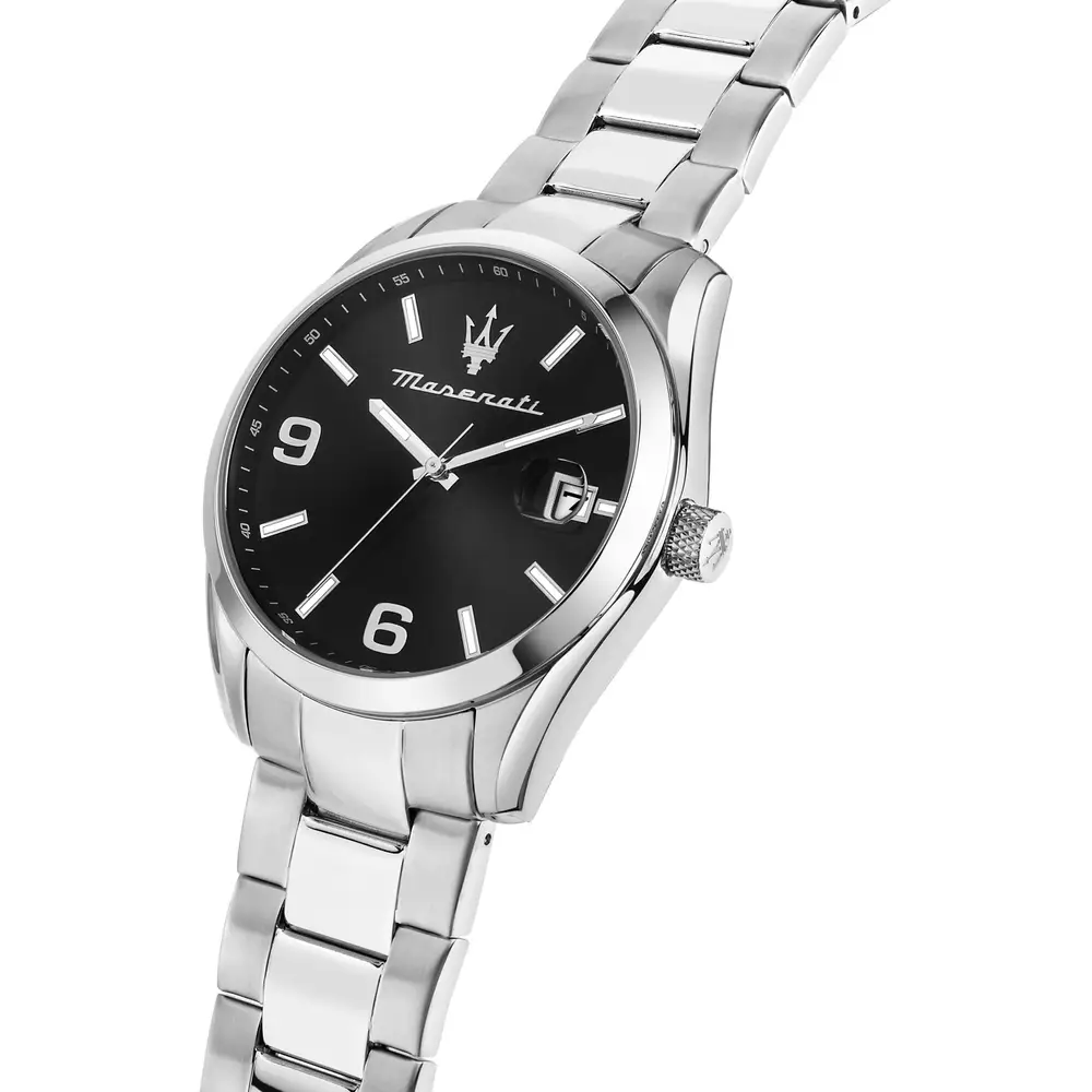 Scopri l'Orologio Maserati Attrazione, un gioiello di lusso per l'uomo moderno. Design elegante e materiali pregiati per un accessorio senza tempo. (Vista 2)