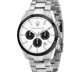 Scopri l'Orologio Maserati Attrazione, un gioiello di lusso per l'uomo moderno. Un accessorio di alta orologeria, perfetto per chi cerca l'eleganza.