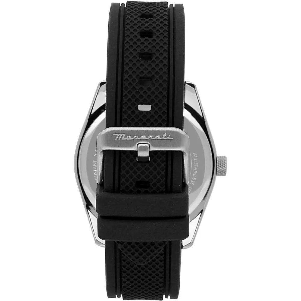 L'orologio Maserati Attrazione, un gioiello di lusso per l'uomo moderno. Un accessorio di alta orologeria che incarna l'eleganza e lo stile italiano. (Vista 3)