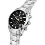 L'orologio Maserati Attrazione, un gioiello di lusso per l'uomo moderno. Design elegante e materiali pregiati per un accessorio senza tempo. (Vista 3)