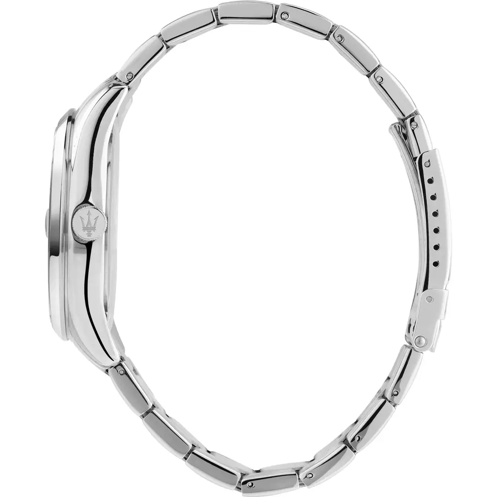 Scopri l'Orologio Maserati Attrazione, un gioiello di lusso per l'uomo moderno. Un accessorio di alta orologeria che incarna l'eleganza e lo stile italiano. (Vista 2)