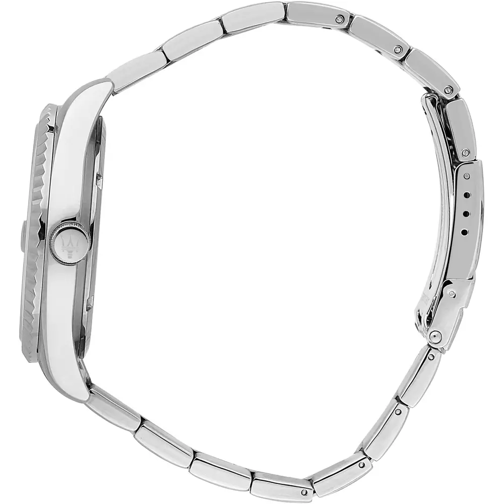 Scopri l'Orologio Maserati Competizione, un gioiello di lusso che incarna l'eleganza e la raffinatezza. Perfetto per chi cerca un accessorio di alta classe. (Vista 4)