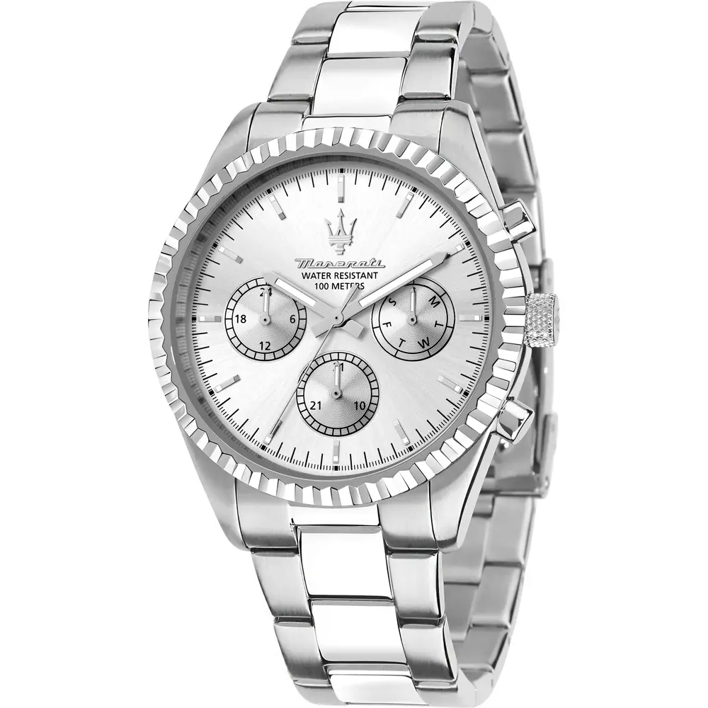 Scopri l'Orologio Maserati Competizione, un gioiello di lusso che incarna l'eleganza e la raffinatezza. Perfetto per chi cerca un accessorio di alta classe.