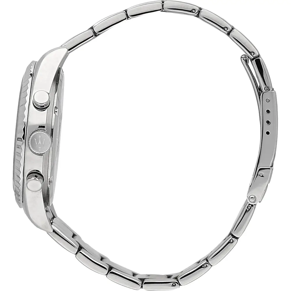 Scopri l'Orologio Maserati Competizione, un gioiello di lusso che incarna l'eleganza e la raffinatezza. Perfetto per chi cerca un accessorio di alta classe. (Vista 2)