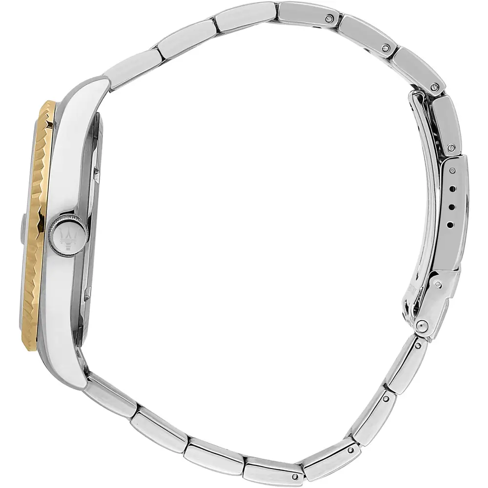 Scopri l'Orologio Maserati Competizione, un gioiello di lusso che incarna l'eleganza e la raffinatezza. Perfetto per chi cerca un accessorio di alta classe. (Vista 3)