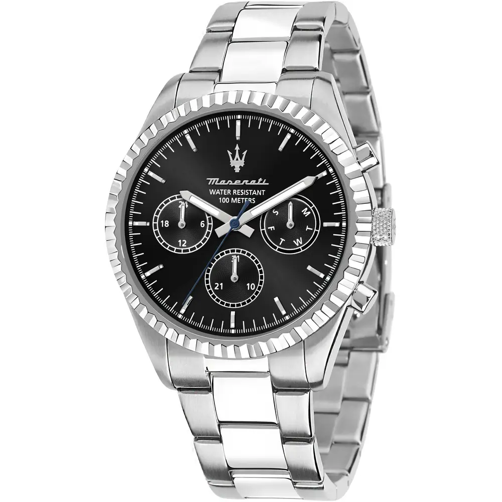 Scopri l'Orologio Maserati Competizione, un gioiello di lusso che incarna l'eleganza e la raffinatezza. Perfetto per chi cerca un accessorio di alta classe.
