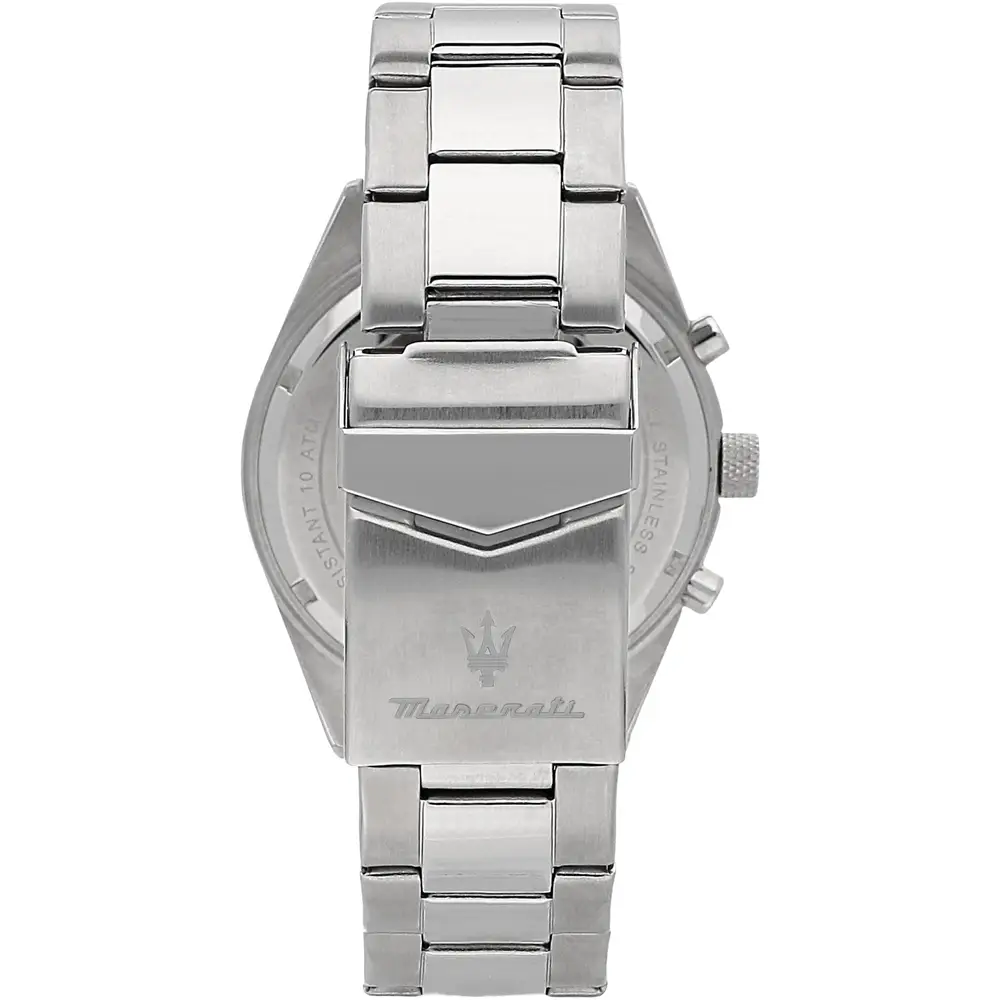 Scopri l'Orologio Maserati Competizione, un gioiello di lusso che incarna l'eleganza e la raffinatezza. Perfetto per chi cerca un accessorio di alta classe. (Vista 4)