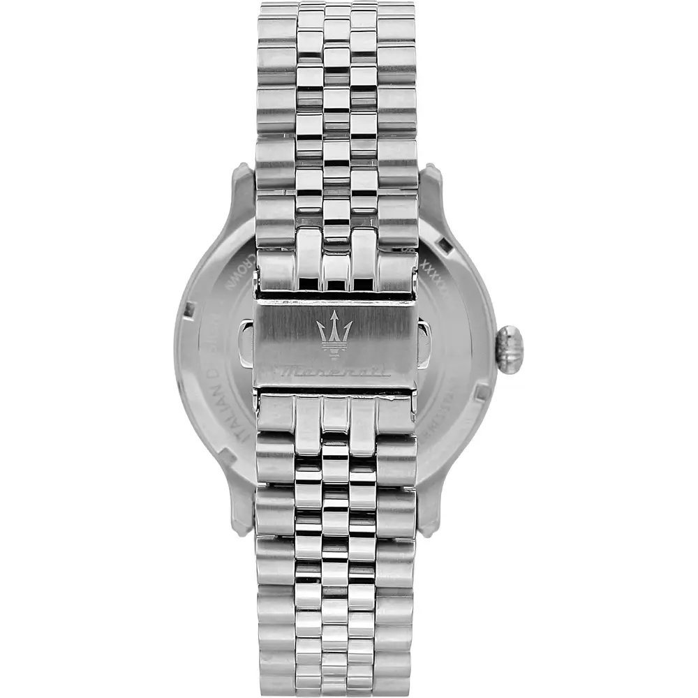 Scopri l'Orologio Maserati Epoca, un gioiello di lusso per l'uomo moderno. Un'idea regalo preziosa per chi ama l'eleganza senza tempo. (Vista 4)