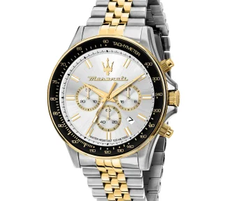 L'orologio Maserati Sfida, un gioiello di lusso per l'uomo moderno. Scopri la raffinatezza dei dettagli e l'eleganza senza tempo.