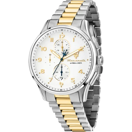 Orologio Maserati Sorpasso Cronografo Acciaio Cinturino Bicolore