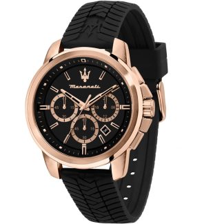 Maserati Successo Chronograph Quartz Steel and Black Watch