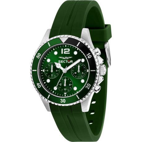 Orologio Sector 230 Uomo Cassa Acciaio e Sintetico Cinturino Verde