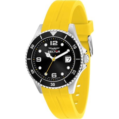 Orologio Sector 230 Uomo Acciaio e Sintetico con Cinturino Giallo