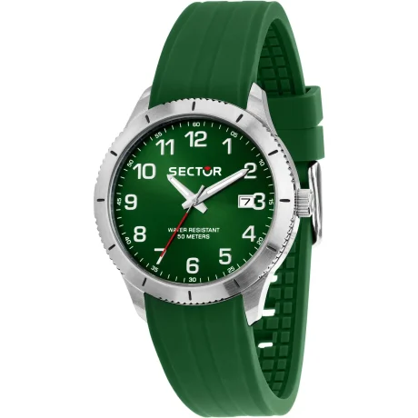 Orologio Sector 270 Uomo Cassa Acciaio 37mm Cinturino Verde