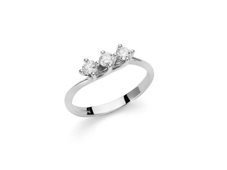 Anello Trilogy Miluna con Diamanti Brillanti in Oro 750