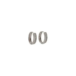 Women's 18kt White Gold Hoop Earrings