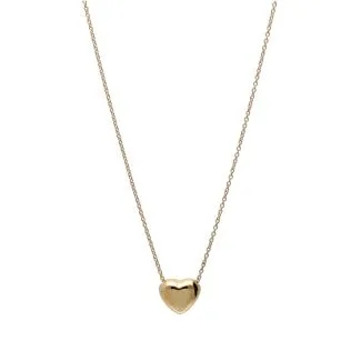 18kt Yellow Gold Heart Necklace, 45 cm