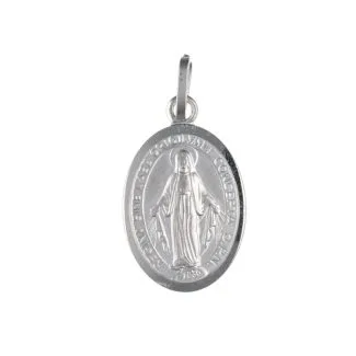Immaculate Madonna Pendant in 18kt White Gold