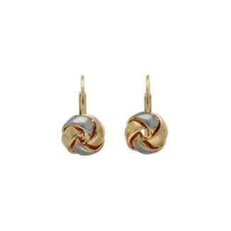 18kt Two-Tone Gold Earrings