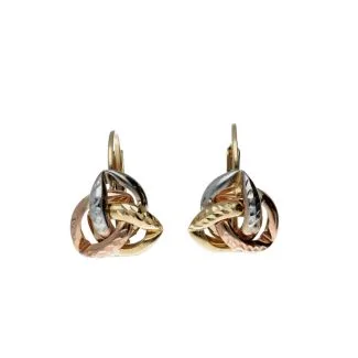 18kt Gold Tricolour Earrings for Women