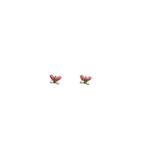 Baby Girl Butterfly Earrings in 18kt Yellow Gold