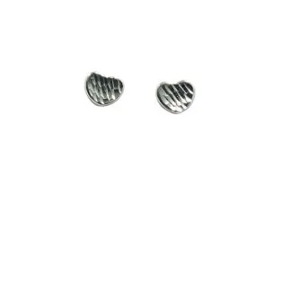 Heart-Shaped Girl's Earrings in 18kt White Gold