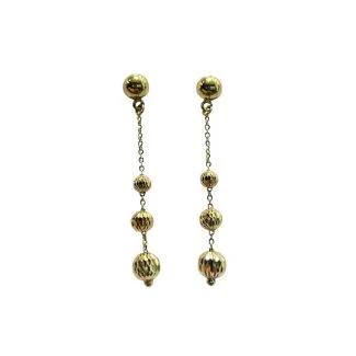 18ct Yellow Gold Drop Earrings – 2.7g
