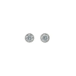 Punto Luce Earrings with Zircon in 18k White Gold