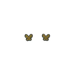 Little Girl Butterfly Earrings in Bicolour 18kt Gold