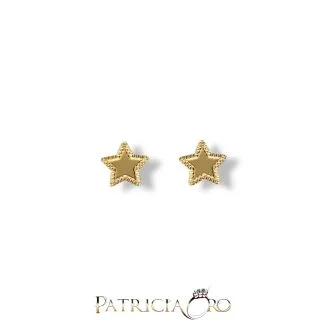 Star Earrings in 18k Gold for Girls