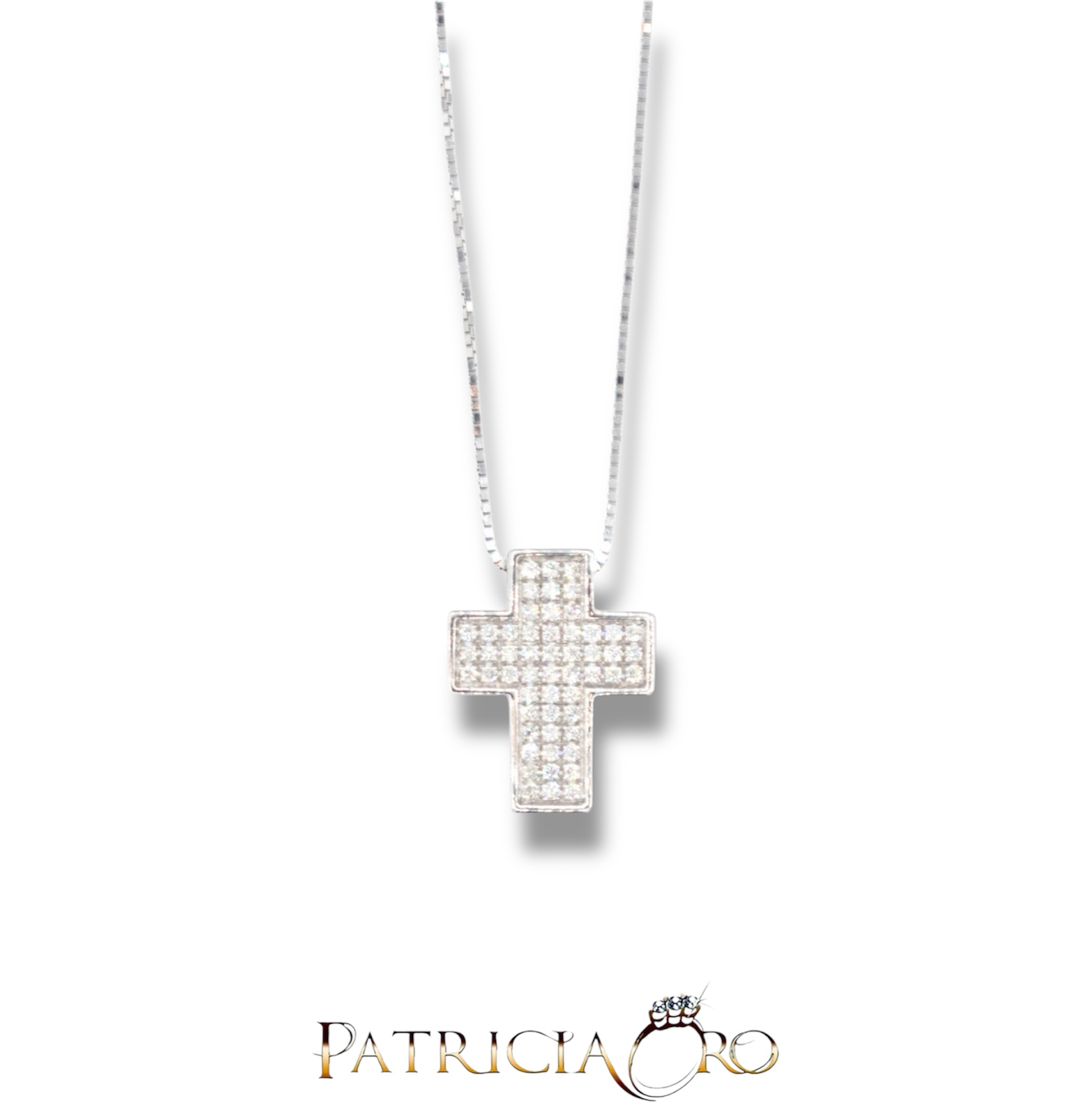 Collana Croce in Oro con Diamanti