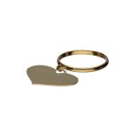 Anello da donna con cuore pendente, un gioiello di lusso perfetto per un regalo prezioso. (Vista 2)