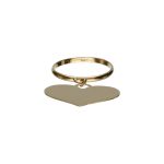 Anello da donna con cuore pendente, un gioiello di lusso perfetto per un regalo prezioso.