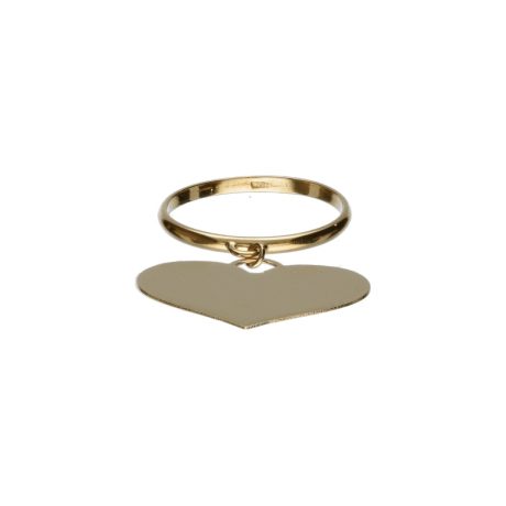 Anello Donna con Cuore Pendente in Oro 18kt