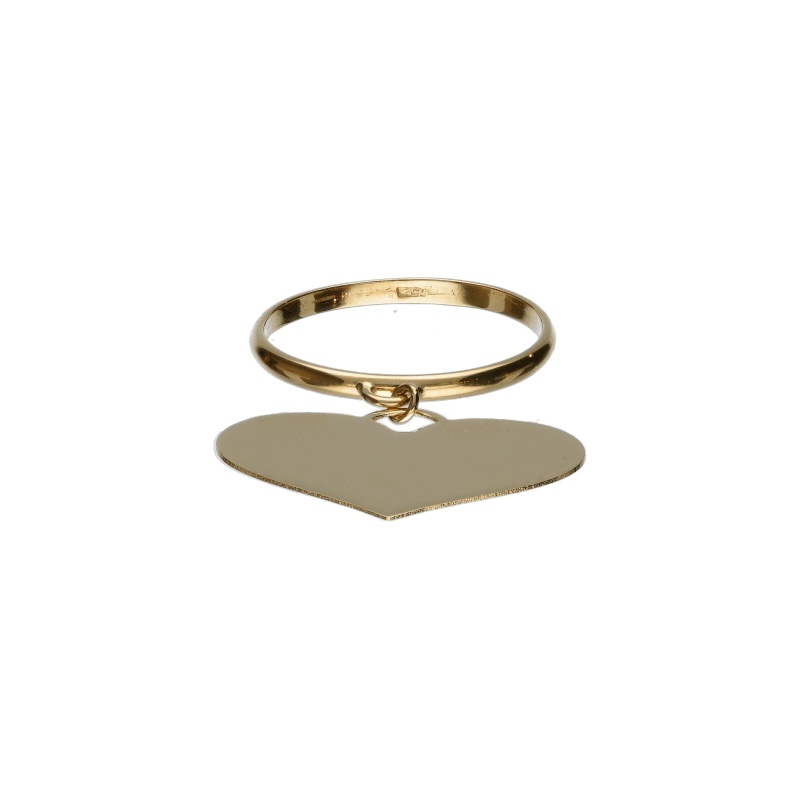 Anello da donna con cuore pendente, un gioiello di lusso perfetto per un regalo prezioso.