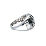 Anello da donna in oro bianco 750, un gioiello di lusso perfetto per un'idea regalo preziosa. (Vista 2)