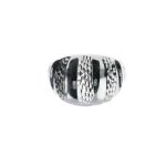 Anello da donna in oro bianco 750, un gioiello di lusso perfetto per un'idea regalo preziosa. (Vista 3)