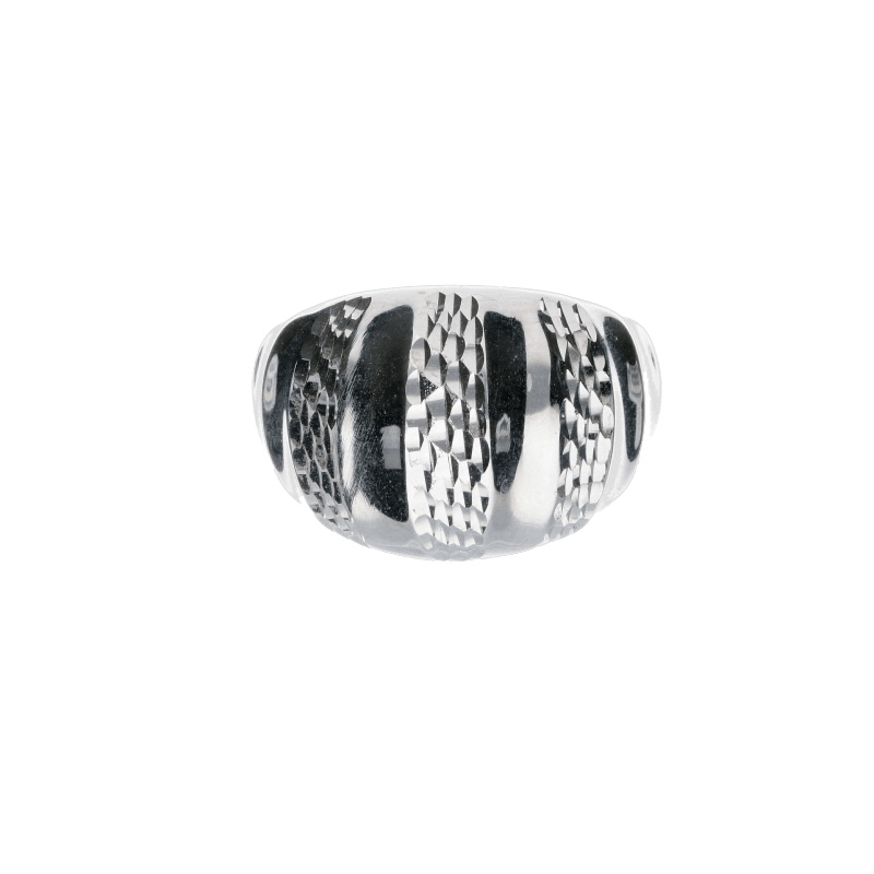 Anello da donna in oro bianco 750, un gioiello di lusso perfetto per un'idea regalo preziosa. (Vista 3)