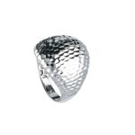 Anello da donna in oro bianco 750, un gioiello di lusso perfetto per un'occasione speciale.