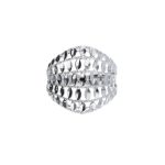 Anello da donna in oro bianco 750, un gioiello di lusso perfetto per un'occasione speciale. (Vista 2)