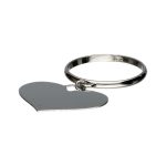 Splendido anello da donna in oro bianco 750 con cuore pendente, un gioiello di lusso perfetto per un regalo speciale. (Vista 2)