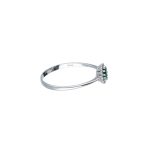 Anello da donna in oro bianco 750 con zirconi colorati, un gioiello di lusso perfetto per un'idea regalo preziosa (Vista 2)