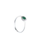 Anello da donna in oro bianco 750 con zirconi colorati, un gioiello di lusso perfetto per un'idea regalo preziosa (Vista 3)